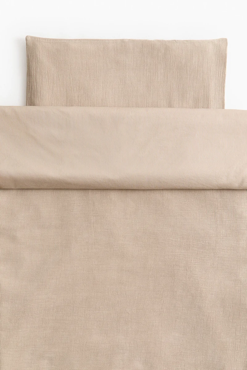 اتش اند ام طقم غطاء لحاف سرير أطفال بنقشة الوافل